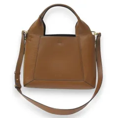 美品 FURLA フルラ GILDA M TOTE レザー 2WAY トートバッグ ショルダーバッグ ブラウン レディース 古着 中古 USED