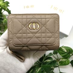 ディオール　折り財布　アカシアスウォレット　カナージュ　カロ　ベージュ DIOR | 【日本限定】Dior Caro Acacias ウォレット カナージュ カーフ