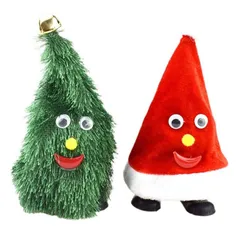 ダンシングツリー ウォーキングツリー 踊る おもちゃ ダンシングクリスマスツリー クリスマス 踊るクリスマスツリー 卓上 踊る人形 おもちゃ 電池式 サイズ20×12cm ギフト