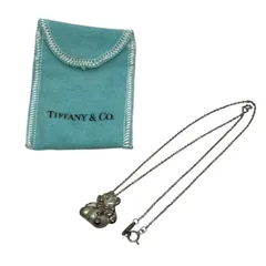 【管2511-210】TIFFANY&Co. ティファニー テディベア ペンダント ネックレス シルバー925 リボン付きベアモチーフ