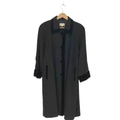 ユーズドフルギ USED古着 ベロア切替カシミヤ100ステンカラーコート レディース  42