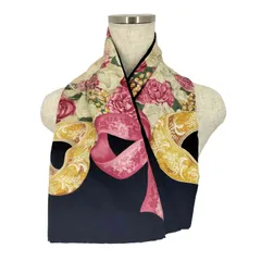 クリスチャンディオール Christian Dior フラワープリントシルクスカーフ 大判 レディース 表記無 