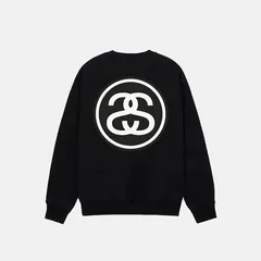 ステューシー STUSSY SS-LINK CREW スウェット トレーナー　ユニセックス　ブラック　バッグロゴ　クルーネック