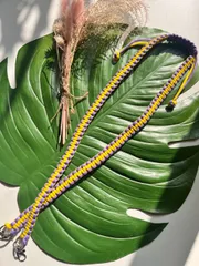 調整可能スマホショルダー☆パープルxイエロー☆