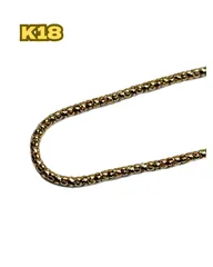 【K18】 ネックレス オシャレ 長さ調節可能 45cm 2.4g