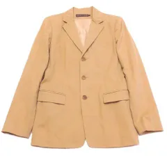 ヴィンテージ RALPH LAUREN ラルフローレン テーラードジャケット コットン ジャケット 無地 11サイズ インパクト21 ベージュ系 メンズ レディース  ユニセックス  E409MF