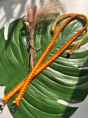 調整可能スマホショルダー☆オレンジxイエロー☆