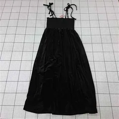 ◇ ⊇ 未使用 フラワー flower melting velour onepiece ブラック系 キャミワンピース レディース F E  【1510070017710】