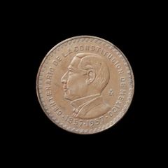 No.２アンティーク メキシコ硬貨 peso MEXICO メキシコ Peso ペソ 1957年 記念硬貨 コイン 銀貨 製造枚数