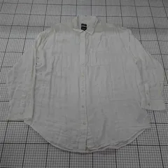 ◇ Θ ギャップ GAP リネンコットン長袖シャツ ホワイト系 メンズM E  【1510070019202】