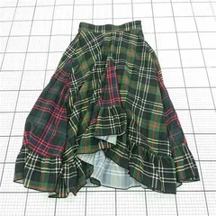 ◇ ⊇ ジュエティ jouetie チェックフリルスカート グリーン系 M レディース E  【1510070018700】
