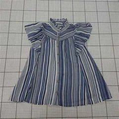 ◇ ⊂ レディアゼル REDYAZEL ストライプフリルシャツワンピース ブルー系 レディース F E  【1510230003218】