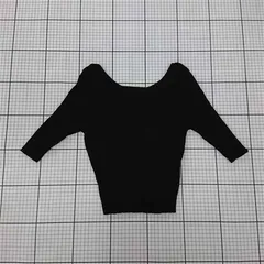 ◇ Θ ムルーア MURUA 012222602301 リブニットトップス ブラック系 レディース F E  【1510230002976】