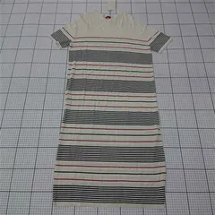 ◇ ⊂ 未使用 デプレ DES PRES 22-06-92-06601TN ボーダーワンピース レディース 36サイズ オフホワイト系 E  【1510230007698】