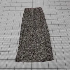 ◇ ⊂ アパートバイ Apart by AP250317TK 総柄ロングスカート レディース Fサイズ ブラック系 E  【1510230010407】