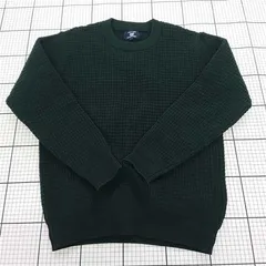 ◇ ⊇ コムサコミューン COMME CA COMMUNE 51-15KW03 ワッフルニットセーター Lサイズ メンズ ブラック系 E  【1510230009944】のサムネイル
