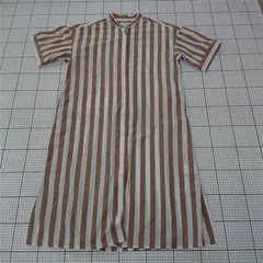 ◇ ⊂ シンプリシテエ SIMPLICITE ストライプシャツワンピース ベージュ系 レディース E  【1510230011817】