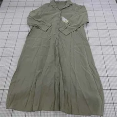 ◇ Θ 未使用 ワンピース エヌナチュラルビューティーベーシック ロングシャツワンピース グリーン系 M レディース E  【1510230011626】