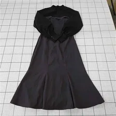 ◇ ⊇ ジュノア JUNOA バイカラーワンピース ブラック系 レディース 切替 E  【1510230012708】