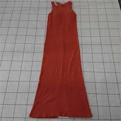 ◇ ⊂ ディスコート Discoat リブロングワンピース オレンジ系 PSサイズ レディース E  【1510230015006】