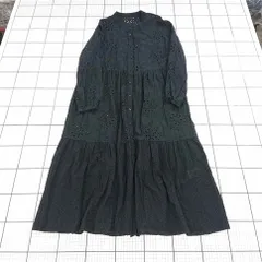 ◇ Θ La-gemme ラジェム コットンレースロングワンピース ブラック系 レディース E  【1510230014993】