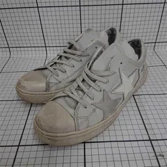 ◇ Θ コンバース CONVERSE オールスター ALL STAR レザー スニーカー ホワイト系 メンズ レディース24.5cm E  【1510230014641】