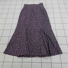 ◇ ⊂ プロポーションボディドレッシング ドット柄フレアスカート Sサイズ レディース パープル系 E  【1510240000436】