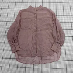 ◇ Θ ディスコート Discoat バンドカラーブラウス ピンク系 レディース Fサイズ E  【1510240000405】