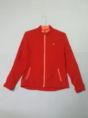 アディダス レディース オレンジ色 ウィンドブレーカー