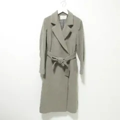 美品 21AW UNITED ARROWS ユナイテッドアローズ アンゴラウール ベルテッド ANG/W テーラードコート 34 ブラウン レディース 古着 中古 USED