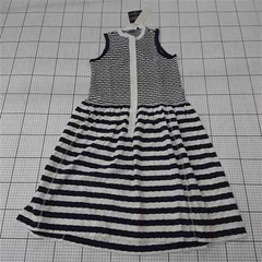 ◇ ⊂ ワンピース イリアンローヴ iliann loeb ユニクロ UNIQLO エリツキドレス ボーダー M オフホワイト レディース E  【1510240001129】