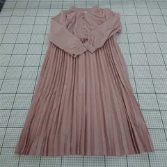 ◇ Θ ワンピース ミルクティー Milk tea 6115113 プリーツワンピース ピンク系 Mサイズ レディース E  【1510240001785】