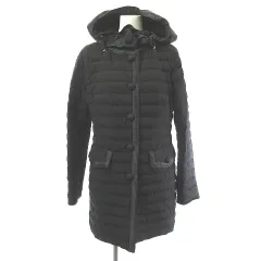 モンクレール MONCLER burcy jacket ダウンコート ダウンジャケット フーデッド 2WAY 黒 ブラック 0