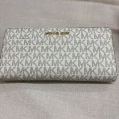 ◎ MICHAEL KORS マイケルコース 長財布 ロゴ総柄 ホワイト系