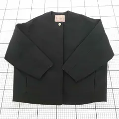 ◇ ⊇ ナノ・ユニバース nano・universe LB.03 ノーカラージャケット ブラック系 レディース サイズI E  【1510240002157】