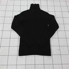 ◇ ⊇ ビームス BEAMS タートルネックリブニットセーター ウール100% ブラック系 Mサイズ メンズ E  【1510240003093】