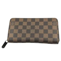 ルイヴィトン N60015 ダミエ  ラウンドファスナー ジッピーウォレット 長財布 LOUIS VUITTON エベヌ