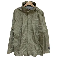 美品 Columbia コロンビア ドット柄 ナイロン パッカブル マウンテンパーカー ジャケット サイズL ベージュ メンズ 古着 中古 USED
