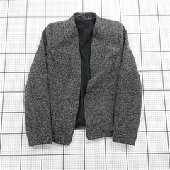 ◇ ⊇ アクアガレージ AquaGarage ノーカラージャケット ツイード調 ブラック系 M レディース E  【1510240005332】のサムネイル