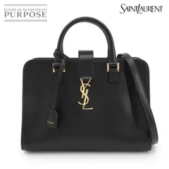 未使用 展示品 サンローラン SAINT LAURENT カバス S 2way ハンド ショルダー バッグ レザー ブラック 472469 Cabas S 90300619