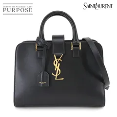 新品同様 サンローラン SAINT LAURENT ベイビー カバス 2way ハンド ショルダー バッグ レザー ブラック 568853 90300624