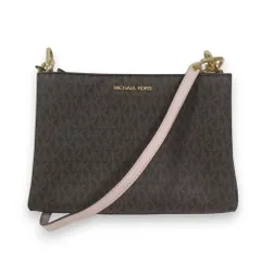 美品 MICHAEL KORS マイケルコース トリシャ MKモノグラム クロスボディ ショルダーバッグ 35H1G9TC8B ブラウン×ゴールド金具 レディース 古着 中古 USED