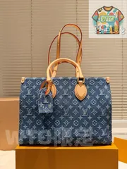 【今日特価】LV デニム Onthego 35cm エルヴィ デニム オンザゴ 35 センチ
