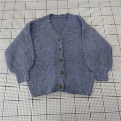 ◇ ⊇ アンドサーチ And Search U5926-TP モヘア混カーディガン Mサイズ ブルー系 レディース E  【1510240015416】