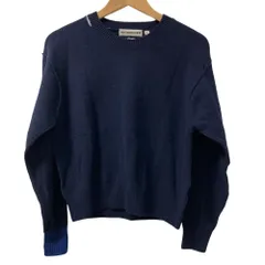 未使用 UNIQLO×ANYA HINDMARCH ユニクロ×アニヤハインドマーチ コラボ アイズ プレミアムラムクルーネックセーター M ネイビー レディース 古着 中古 USED