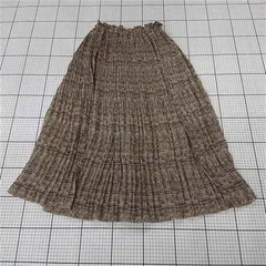 ◇ ⊂ アズノゥアズ as know as QE0466-2 花柄プリーツスカート ベージュ系 レディース F E  【1510290010263】