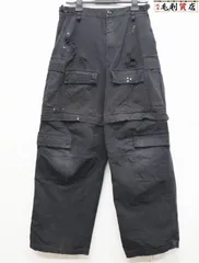 【新品未使用・付属品完備】 Balenciaga 25SS フレアカーゴ BALENCIAGA フレア カーゴパンツ ブラック (BALENCIAGA/カーゴパンツ
