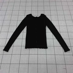 ◇ Θ ココディール COCO DEAL リブニットカーディガン ブラック系 レディース サイズ2 E  【1510290013882】