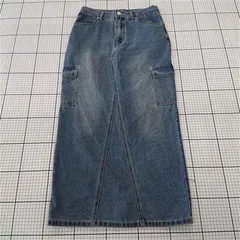 ◇ Θ アールピーエス r.p.s デニムカーゴロングスカート レディース Fサイズ ブルー系 E  【1510290014568】