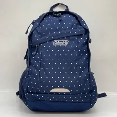 BN6851□Coleman コールマン ウォーカー 25 ネイビー ドット リュック デイパック 状態良好